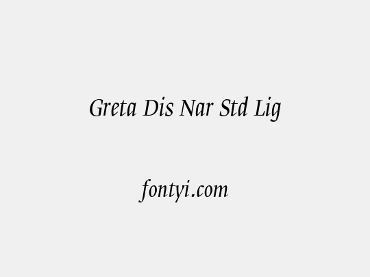 Greta Dis Nar Std Lig