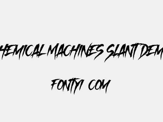 Chemical Machines Slant Demo