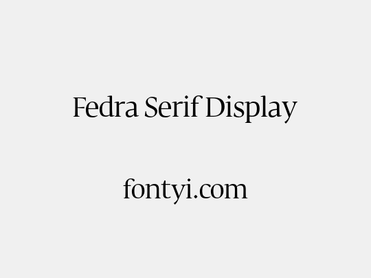 Fedra Serif Display