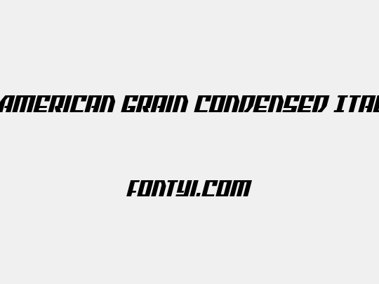American Grain Condensed Ital