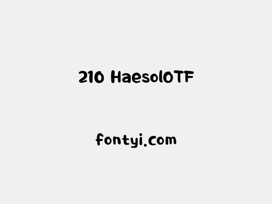 210 HaesolOTF