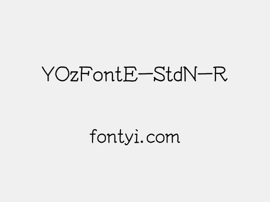 YOzFontE-StdN-R