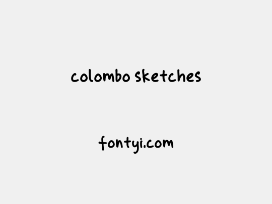 colombo sketches