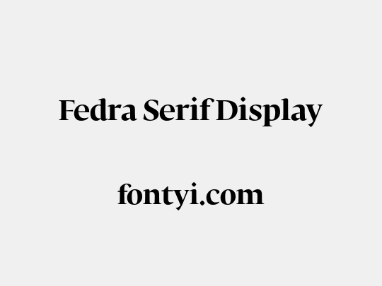 Fedra Serif Display