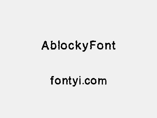 AblockyFont