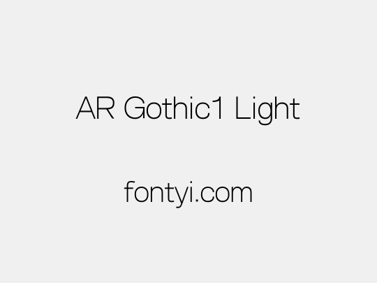 AR Gothic1 Light