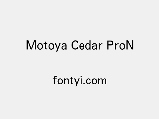 Motoya Cedar ProN