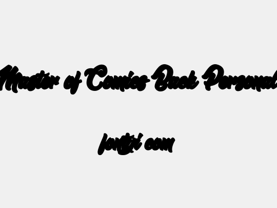 Master of Comics Back Personal 