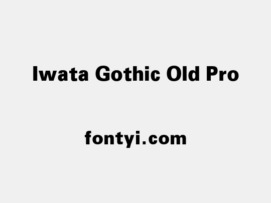 Iwata Gothic Old Pro
