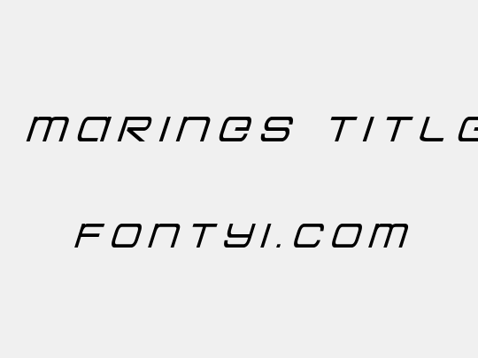 Colony Marines Title Italic