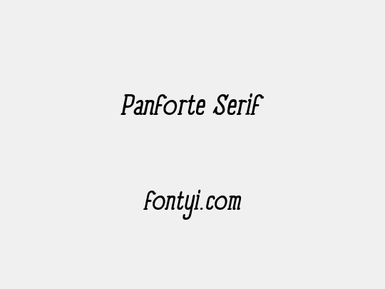 Panforte Serif