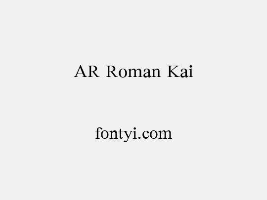 AR Roman Kai