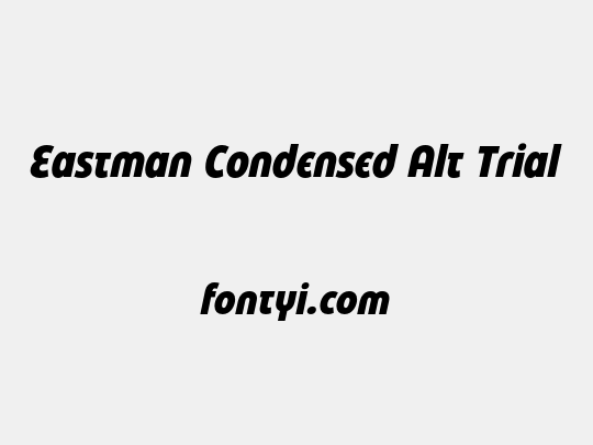 Eastman Condensed Alt Trial
