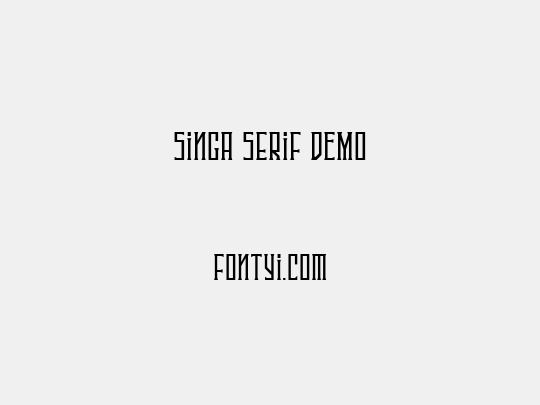 Singa Serif DEMO