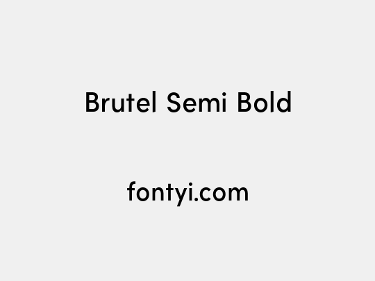 Brutel Semi Bold