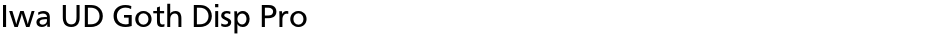 Iwa UD Goth Disp ProDemo