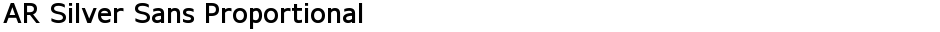AR Silver Sans ProportionalDemo