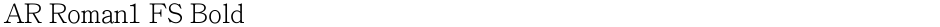 AR Roman1 FS BoldDemo