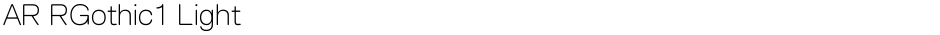 AR RGothic1 LightDemo