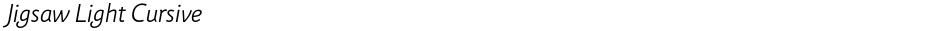 Jigsaw Light CursiveDemo