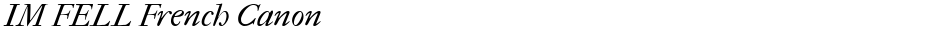 IM FELL French CanonDemo