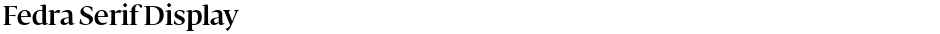 Fedra Serif DisplayDemo
