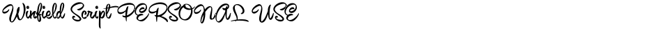 Winfield Script PERSONAL USEDemo