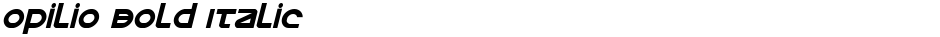 Opilio Bold ItalicDemo