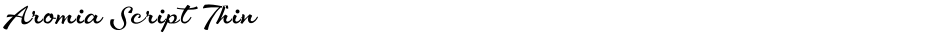 Aromia Script ThinDemo