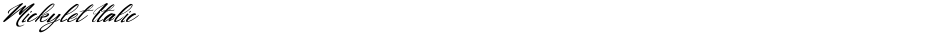 Mickylet ItalicDemo