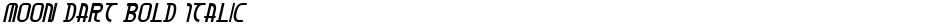 Moon Dart Bold ItalicDemo