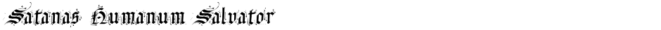 Satanas Humanum SalvatorDemo