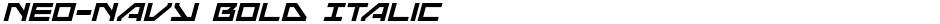 Neo-Navy Bold ItalicDemo