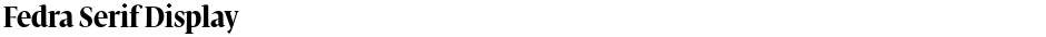 Fedra Serif DisplayDemo
