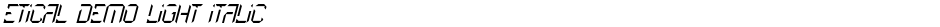 Etical Demo Light ItalicDemo