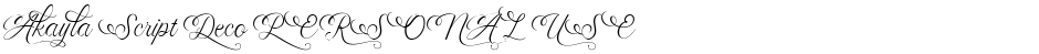 Akayla Script Deco PERSONAL USEDemo