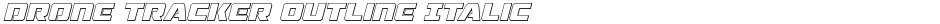 Drone Tracker Outline ItalicDemo