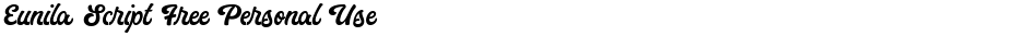 Eunila Script Free Personal UseDemo
