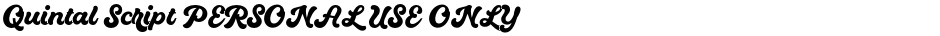 Quintal Script PERSONAL USE ONLYDemo