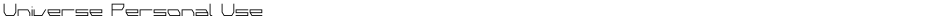 Universe Personal UseDemo