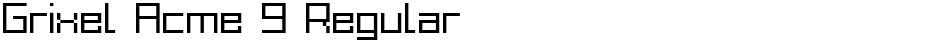 Grixel Acme 9 RegularDemo