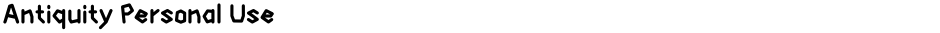 Antiquity Personal UseDemo
