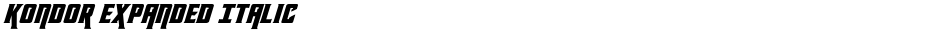 Kondor Expanded ItalicDemo