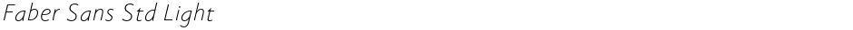 Faber Sans Std LightDemo