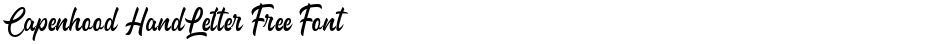 Capenhood HandLetter Free FontDemo