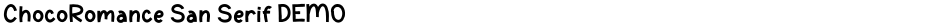 ChocoRomance San Serif DEMODemo