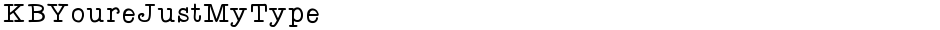 KBYoureJustMyTypeDemo