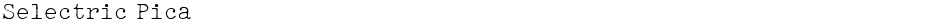 Selectric PicaDemo