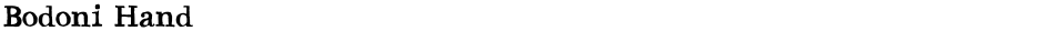 Bodoni HandDemo