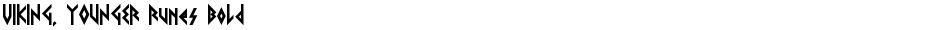 VIKING, YOUNGER Runes BoldDemo